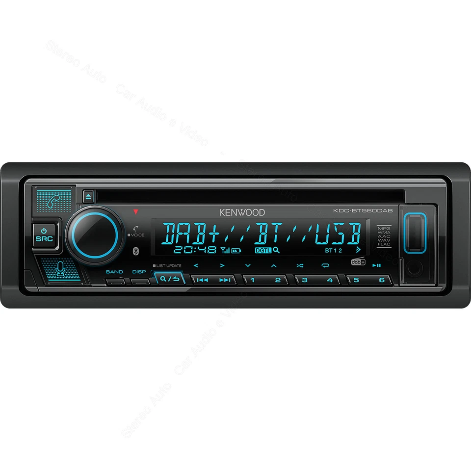 Autoradio Bluetooth DAB Stereo Auto 1 din CD USB Aux-In Uscita RCA Subwoofer Mp3 - Immagine 3 di 4