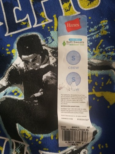 Hanes Boy's Soft Sweats Sweatshirt Blue "Sick epic skills" Size S (6-7) - Picture 4 of 11