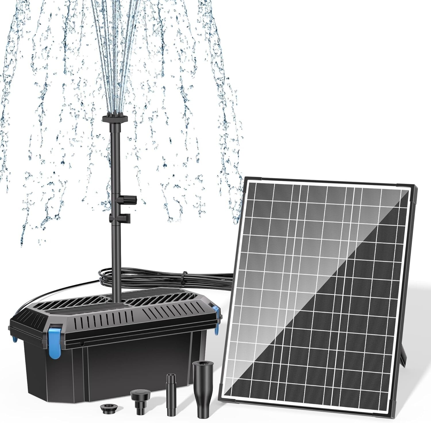 Kit Filtro Estanque Solar 20W con Bomba para Jardín, 875L/H