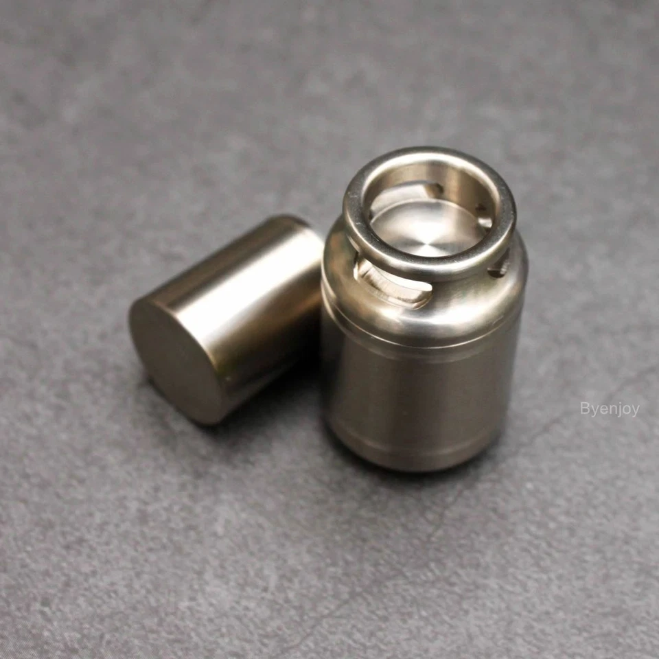 Titanium Waterproof Container Tank Portable Survival EDC Pill Box Keychain - Image 3 of 4