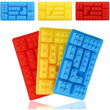 Ice Cube Tray Silicone, Building Brick Shaped Chocolate Jelly Sweet 10 Cavity UK