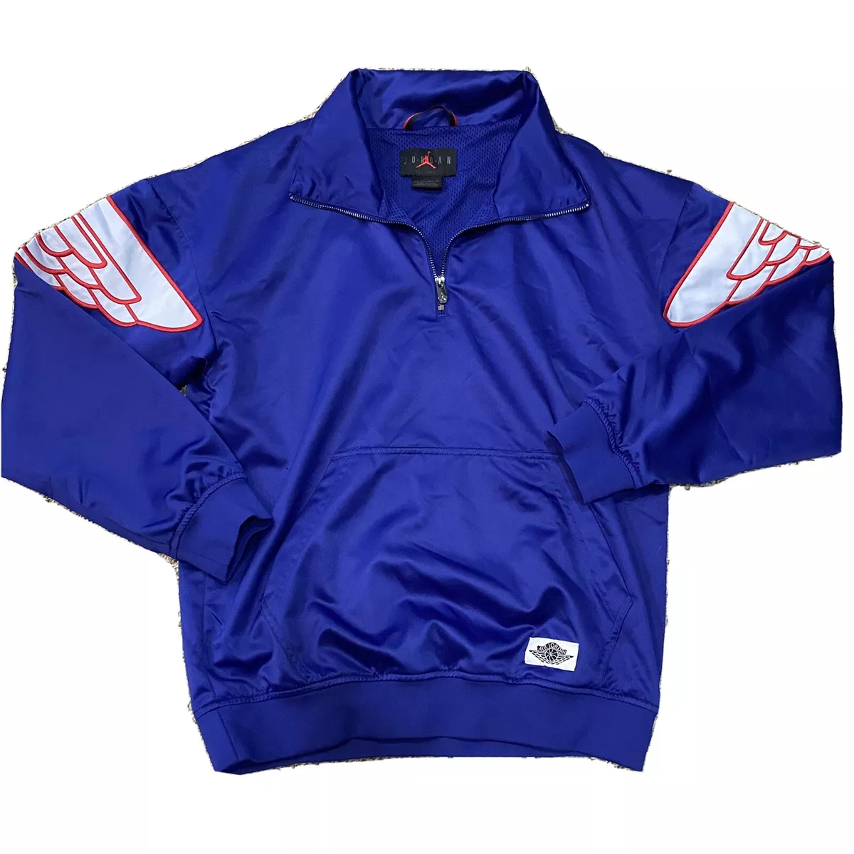 AIR JORDAN Wings NIKE Classic 1 4 Zip Pullover Jacket JumpMan Men s XS Women s M