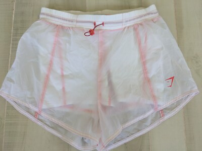 Gymshark Shorts Womens Small White Pulse In Lined