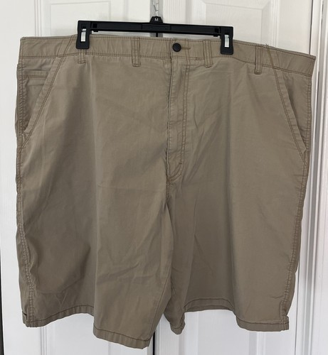 Mens Wrangler Stretch Khaki Chino Shorts Mens 46 Cotton Blend - Flat Front
