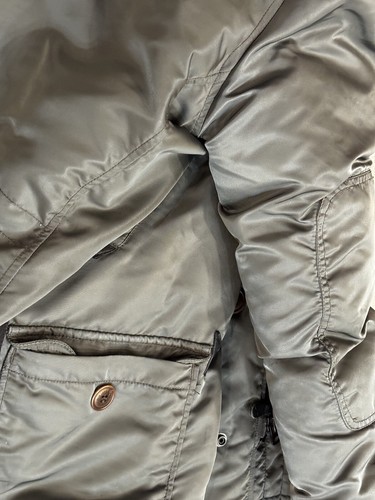 Parka uomo uomo con cappuccio in pile dorato in pelliccia d'oro XL - Foto 20 di 24