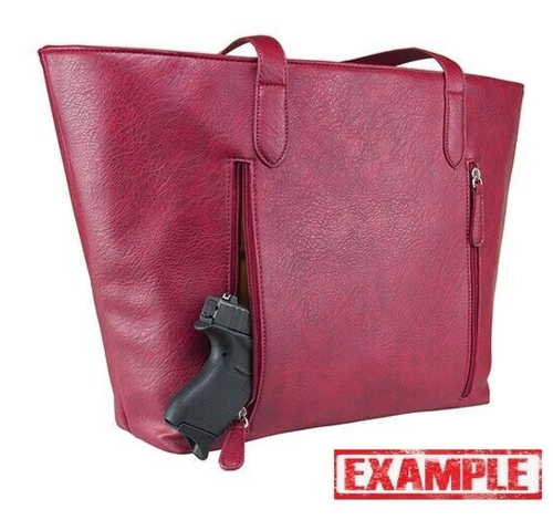 Bolso de Mano VISM Oculto Carry Shopper Bolso Grande CCW con Funda para Pistola AMARANTO - Imagen 3 de 9