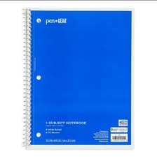 Pen Gear 5 PACK 1-Subject Notebook, College Rule, Multi-Color, 70 Sheets