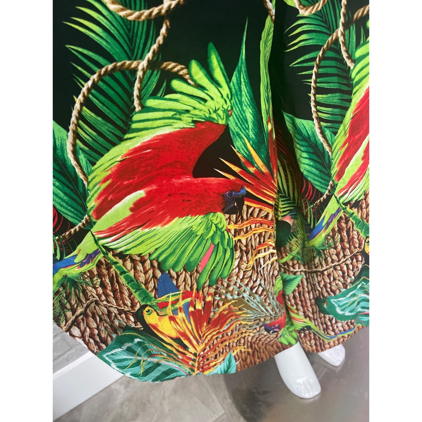 Floresta Multicolored Spaghetti Strap Tropical Lo… - image 6