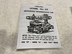 No. 69 MAINENTANCE CAR with ORIGINAL BOX, Partial liner, copy of instructions — photo 7