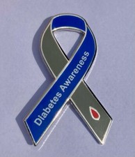 UK Personalised Awareness Enamel Ribbon Lapel Pin Badge / Brooch. Funeral.