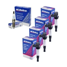 6 4CDELC0 Ignition Coils + 6 4CDELC0 41-990 Spark Plugs For Cadillac Buic GMC