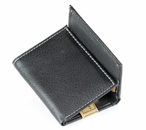 New Mens Trifold Grain Leather Wallet Billfold Credit Card Window ID Holder Case - Picture 7 of 11
