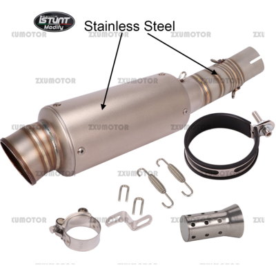 Exhaust Muffler Slip on Pipe 51mm Baffle For CF-Moto 450MT 2024