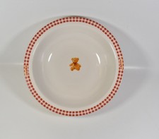 Lipton Gund Ceramic Soup Cereal Bowl - Red White with Teddy Bear 6.5" Diam.