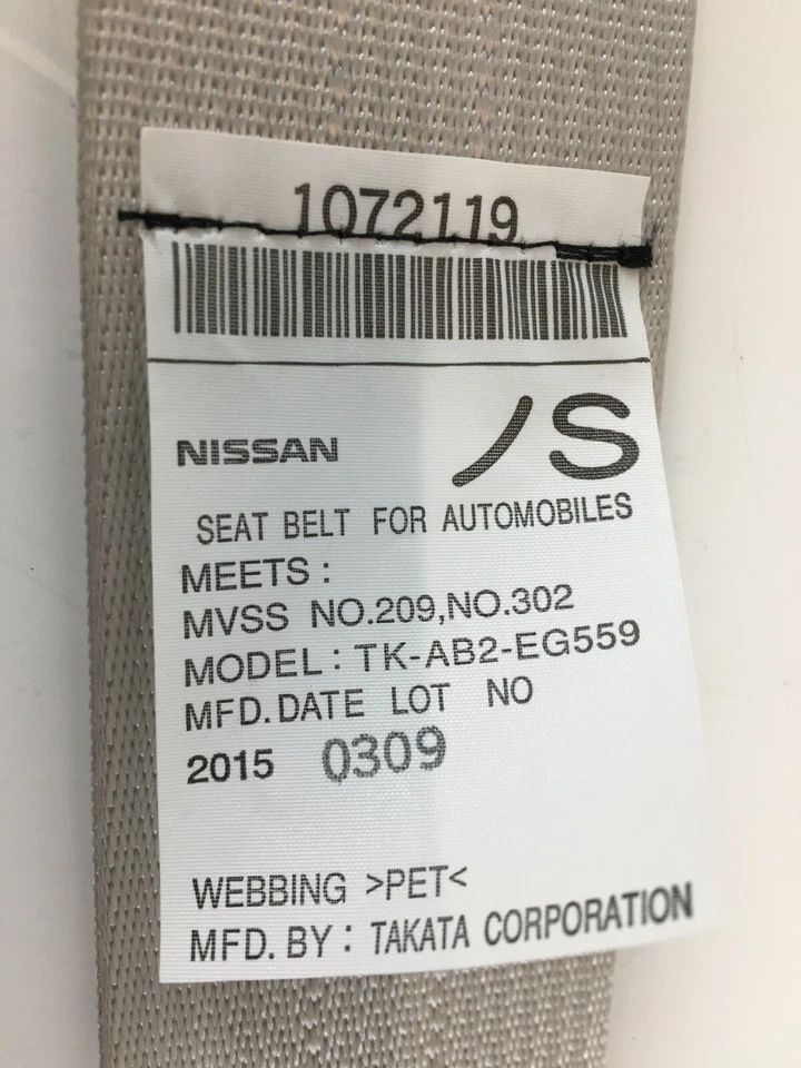 💙💛 NEW 11-19 Infiniti M37 M56 Q70 Rear Left Right Seat Belt Lap Shoulder OEM Foto 4 de 4