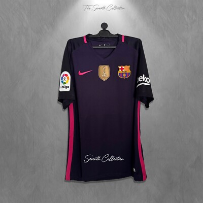 Barcelona 2016 2017 Away Official Jersey La Liga Sponsorless Messi