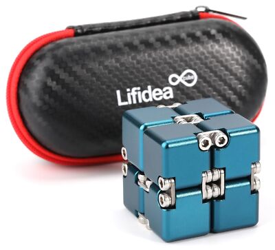 Aluminum Alloy Metal Infinity Cube Fidget Cube (6 Colors) Handheld