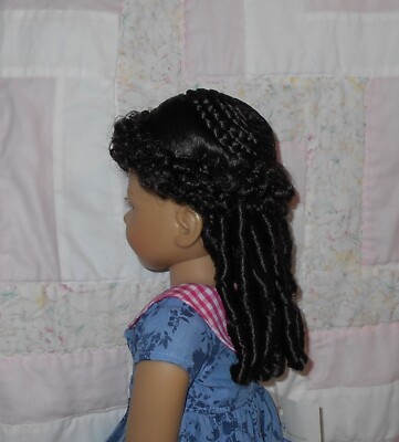 Bell DANIELLE Doll Wig 9/10 DK BROWN Old Fashion Rolled Curls/Braided Design NWT