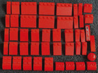 LEGO Red Slopes Bundle 3x4 3x2 3297 Rampe de toit incurvée Briques lisses Lot de pièces