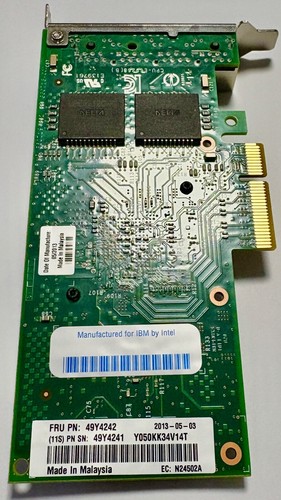 IBM Intel i340-T4 4-Port PCIe x4 Gbit Ethernet Netzwerkkarte 49Y4241/49Y4242 !!! - Afbeelding 3 van 4