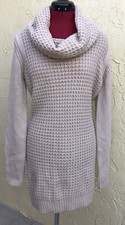 Charlotte Russe Ivory Turtle Neck Sweater Dress - Small