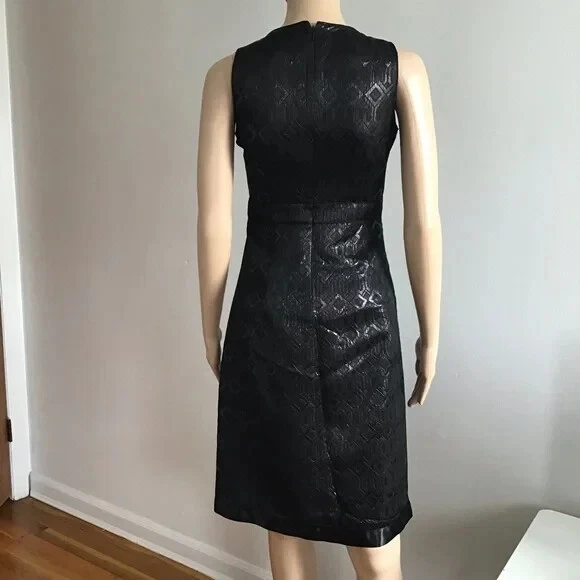 Abito tubino senza maniche Tory Burch Ryanne geometrico nero taglia 0