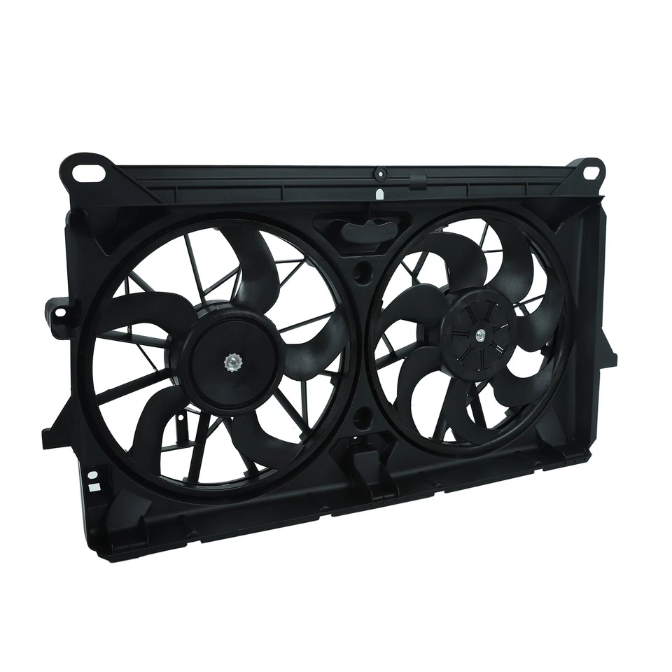 Ventilador de refrigeración de radiador condensador de CA doble para GMC Sierra 1500 2500 3500HD 2005-2007 Foto 3 de 4