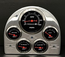 1952 1953 Ford Car 5 Gauge Dash Panel Insert Set Black