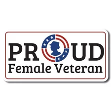 Magnet Me Up Proud Female Veteran Military Magnet Decal, 6.5x3 In, Service Women