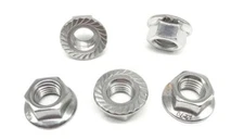  20Pcs  M8 x 1.25 Stainless Steel Flange Hex Nut Right Hand Thread