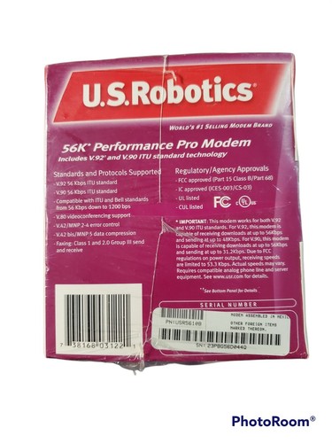New USRobotics USR5610B 56 Kbps Performance Pro Modem Robotics - Picture 5 of 7