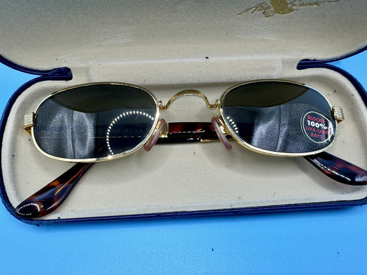 Vintage Oval Frame Military Grade Sunglasses Air Crew Scorpion NOS Vintage Gold Sunglasses Air Crew Scorpion TOP QUALITY NOS  main image 2
