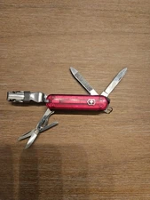 Victorinox Swiss Army Nail Clippers Transparent Ruby Red Nail Clip 580