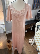Vintage Natori Pink Satin Nightgown Medium Pit To Pit 20