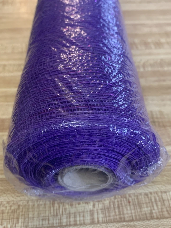 Cinta de malla púrpura decorativa metálica 21" X 30’ pies #302968 floral básico - nuevo paquete de 2 Foto 3 de 4