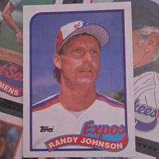 Topps 1989 Randy Johnson Rookie Montreal Expos Baseball Card #647