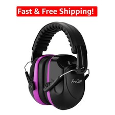 NRR 28dB Noise Reduction Ear Muffs - Foldable Adjustable for Comfort - Purple