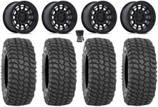 Fuel Cycle 15" Wheels Black +38mm 33"XCR350 Tires UForce U10 Pro/U10 XL Pro