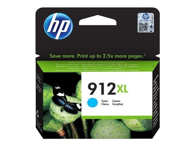 Cartouche encre cyan HP 912XL pour imprimer vos dossiers de télétravail et projets familiaux