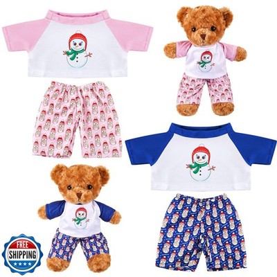 Civaner 2 Pack Blue and Pink Bear Clothes Outfit, Fit Most 12-16 Inch Bears S
