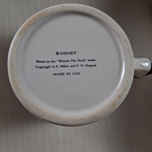 Winnie The Pooh Season of Song Vtg Christmas "Cookies And Milk" Plate And Mug - Foto 6 di 8