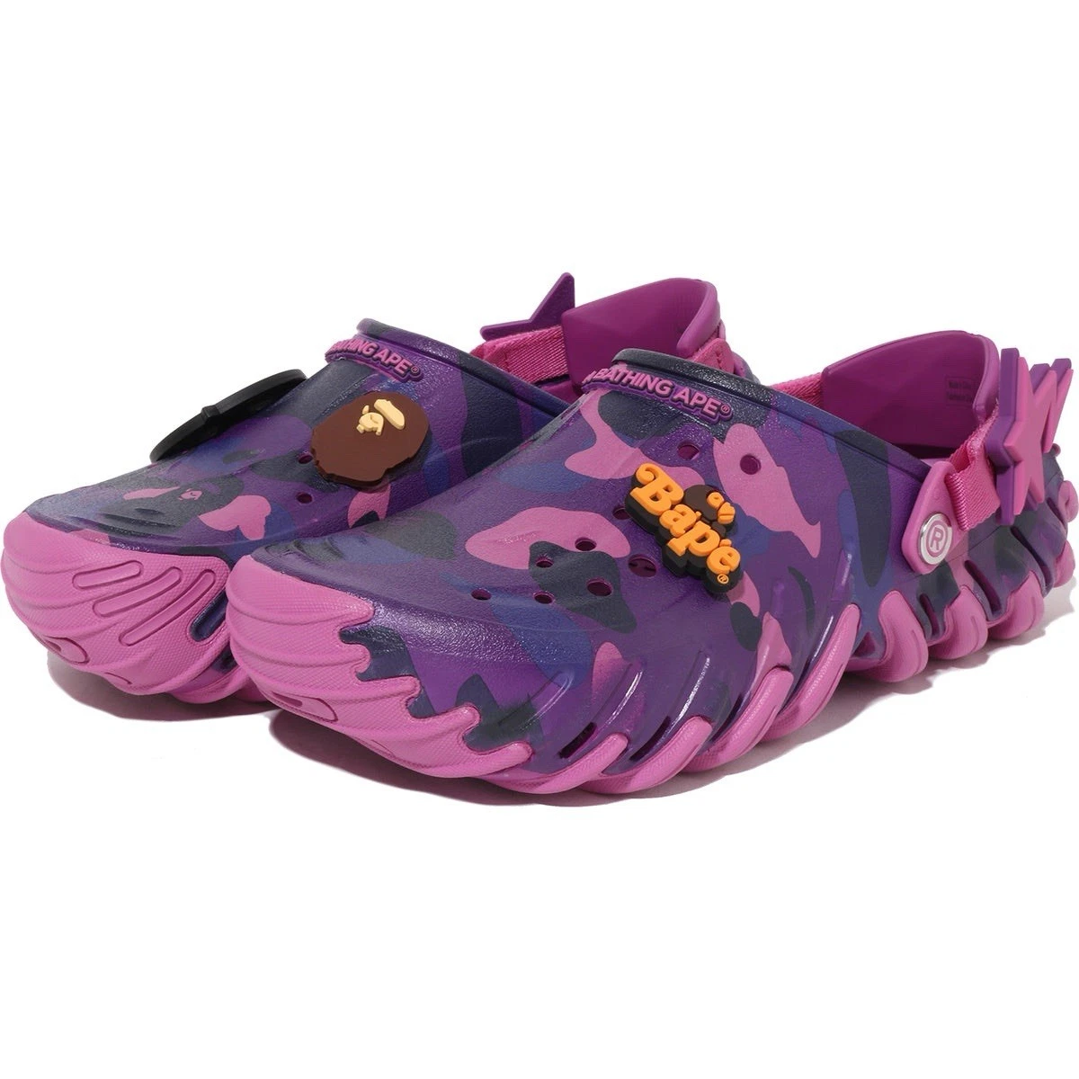 靴 A BATHING APE Crocs Echo Grapeberry 27cm Size 12 - A Bathing Ape Bape x Crocs Echo Ro Clog Grapeberry