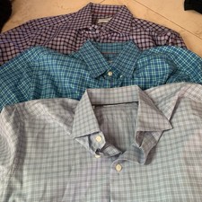 Eton Button Up Shirt Lot Of 3 Men  s Long Sleeve Dress Casual