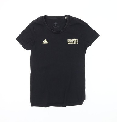 T-Shirt Unisex Erwachsene UK Größe S Adidas schwarz Baumwollmischung
