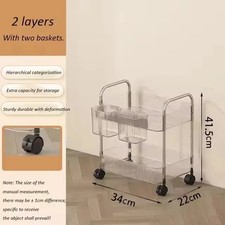 Estante móvil de 2/3/4 niveles con rueda estante de almacenamiento de múltiples capas carro para el hogar para S