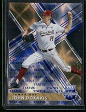 2019 Panini Elite Extra Edition #61 John Doxakis Status Die Cut Blue #/75