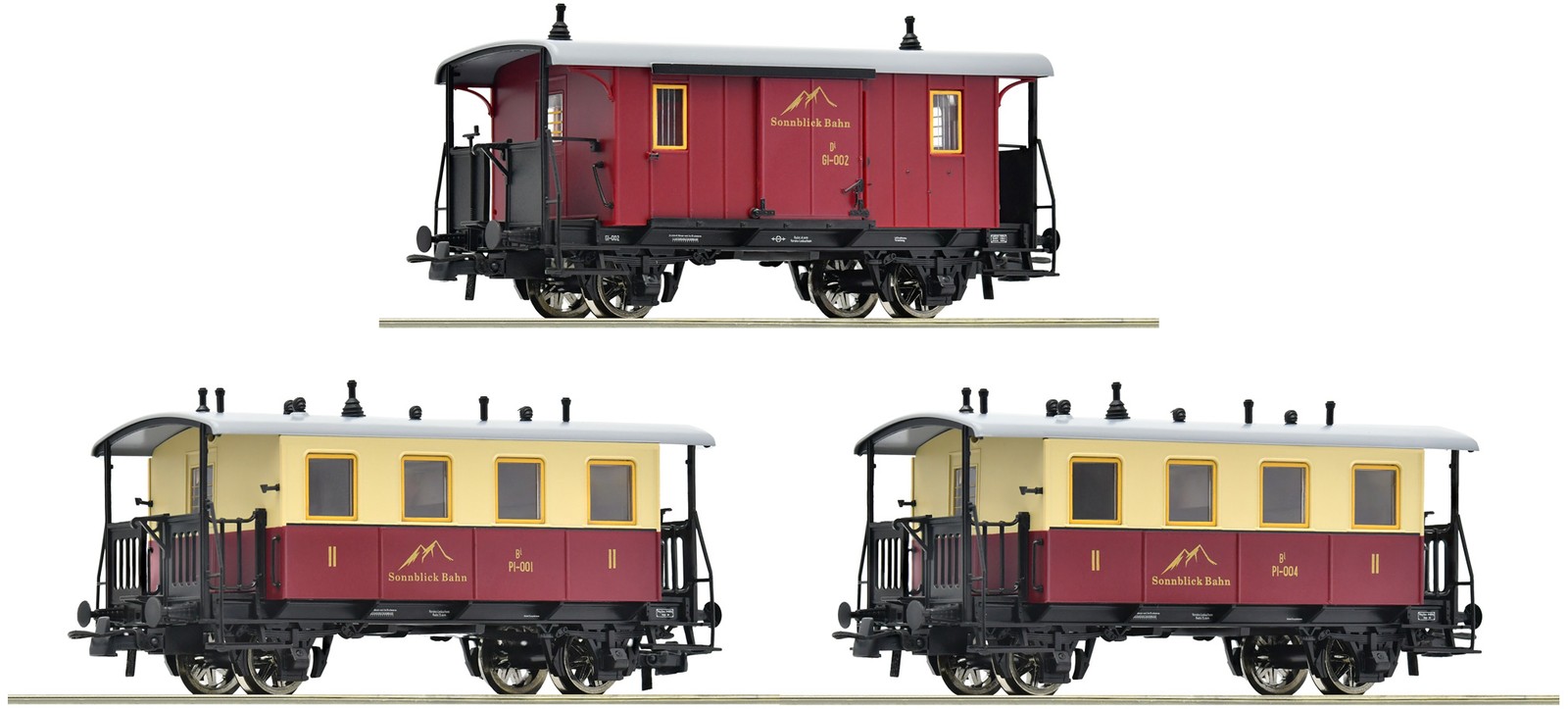 Roco 6200063 H0 3-tlg.Set Zahnradbahn-Personenzug der Sonnblick-Bahn Ep III-IV +