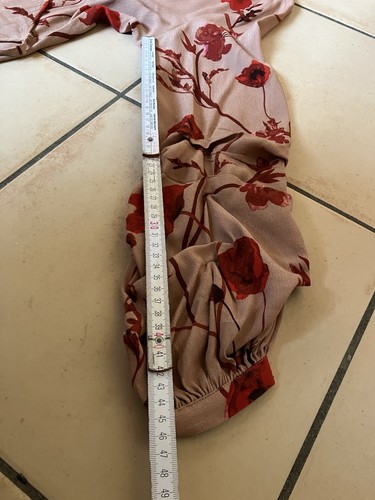 JOHANNA ORTIZ H&M Wickelkleid Maxi M beige-rot Blumenkleid Designer Limitiert - Bild 13 von 20