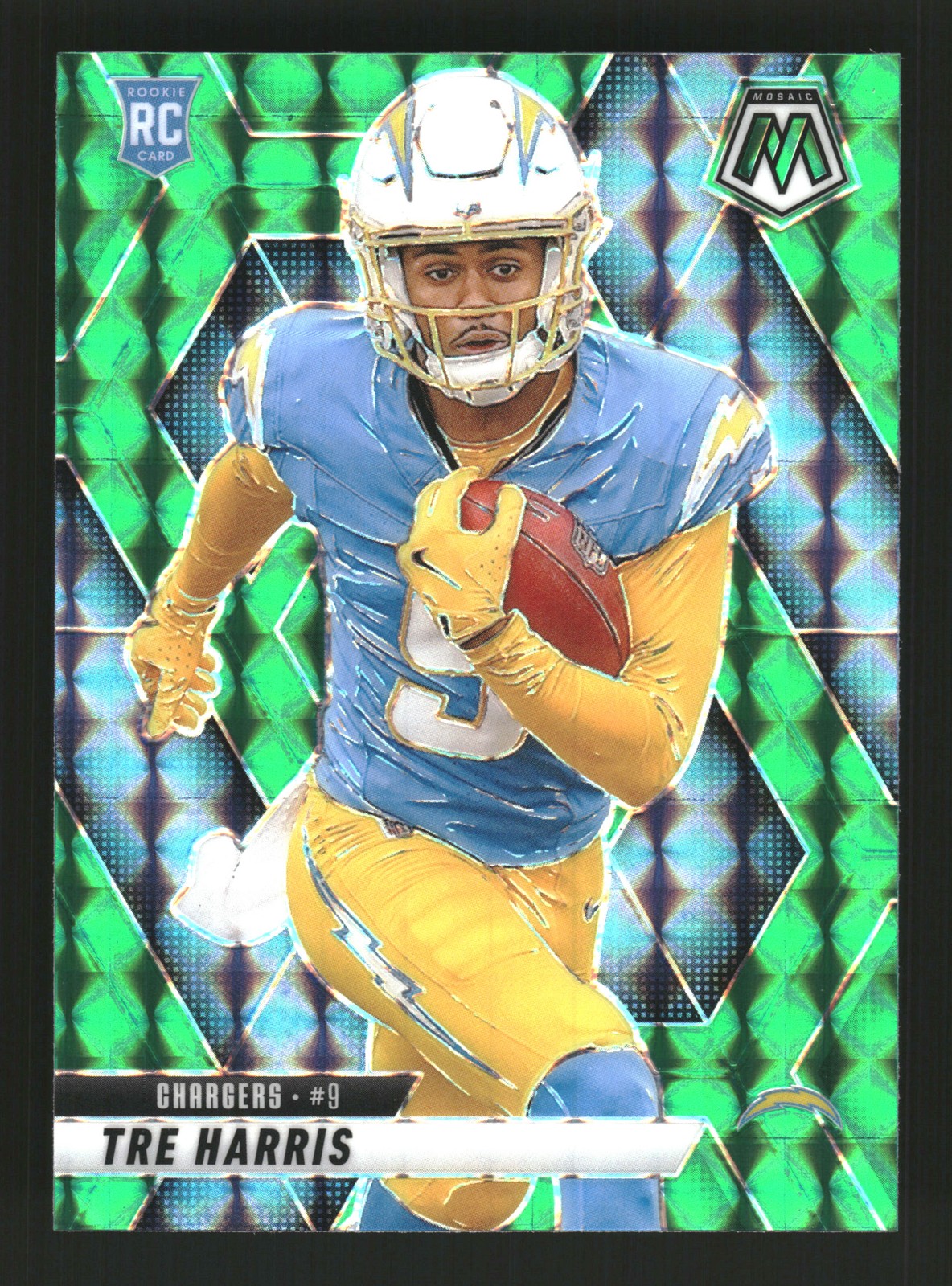 Tre Harris 2025 Panini Mosaic #326 Mosaic Green Los Angeles Chargers