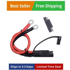 Battery Charging Cable SAE to O Ring Terminal Connectors Harness, 10AWG Quick...